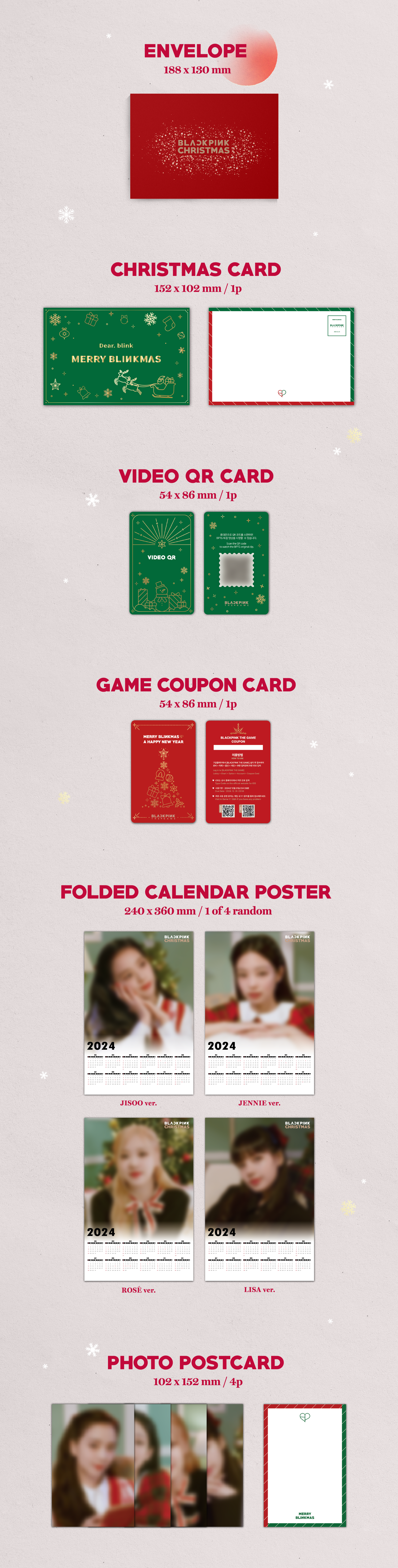 BLACKPINK THE GAME PHOTOCARD COLLECTION CHRISTMAS EDITION a