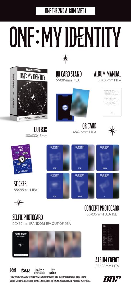 Album ONF 2nd Album Part 1 ONF MY IDENTITY (kiwee ALBUM) a