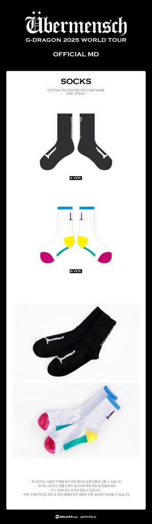 G-DRAGON 2025 WORLD TOUR IN KOREA SOCKS a
