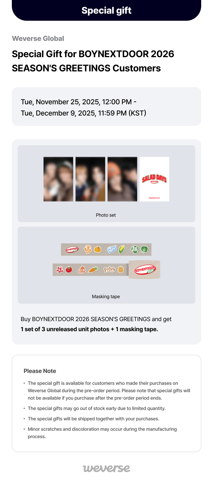 BOYNEXTDOOR 2026 SEASON’S GREETINGS (+DODATEK WEVERSE)