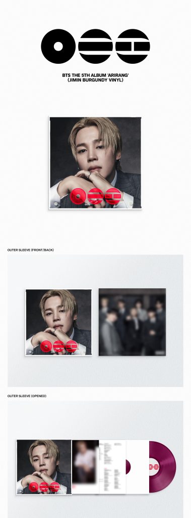 Album BTS ARIRANG (Standard Vinyl) jimin burgundy